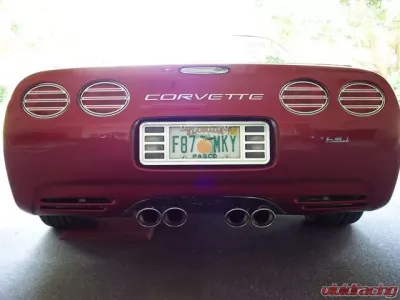 American Car Craft Taillight Grilles Polished Slotted 4pc Chevrolet Corvette 1997-2004 - ACC-032046